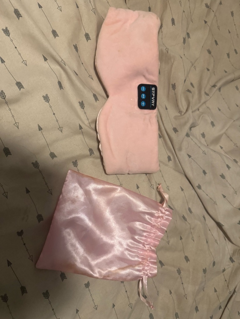 Shiatsu Pink Heated Eye Mask with Satin Pouch